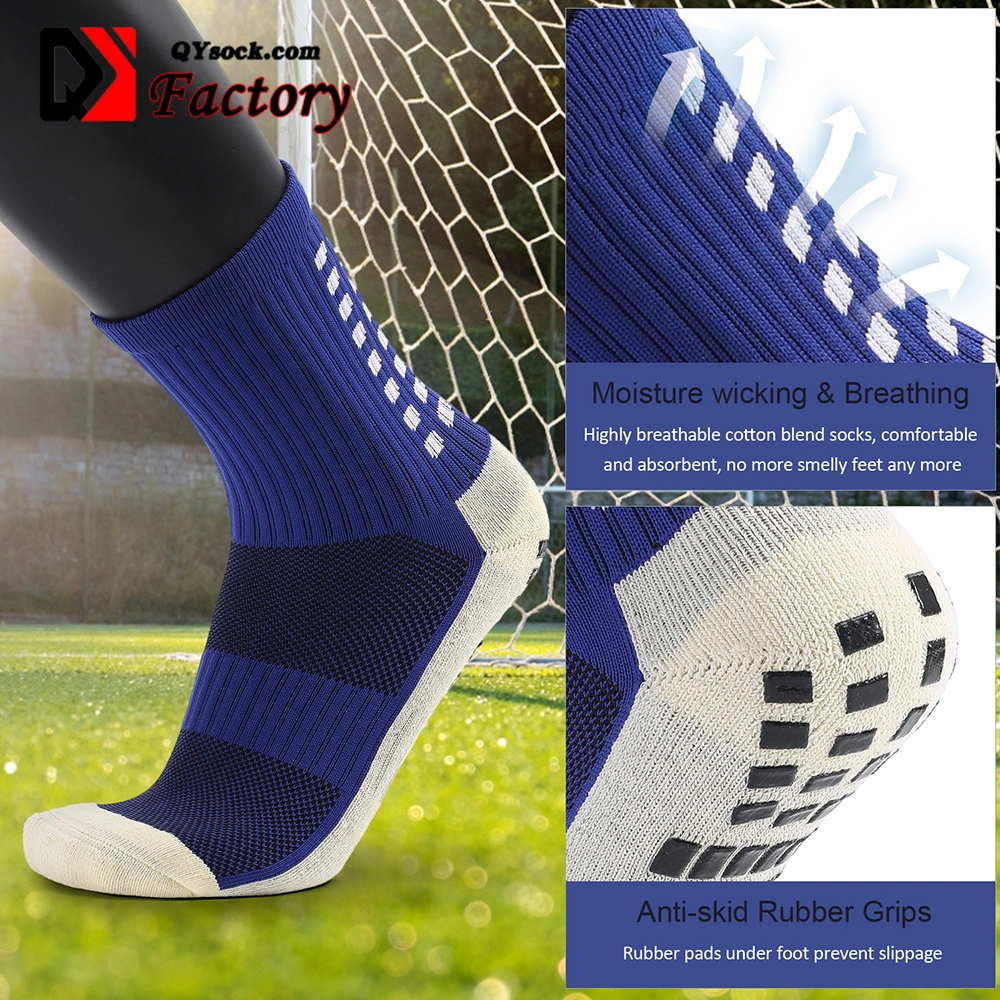 Wholesale Anti Slip Soccer Men Cotton Basketball Rugby Sports Crew Football Grip Socks