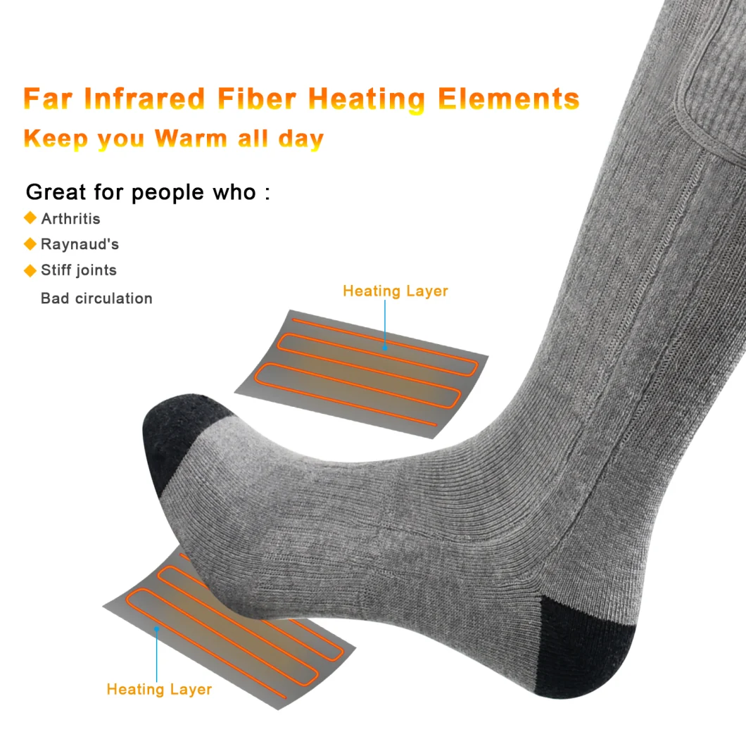 Battery Heated Sock Heating Sock for Outdoor Sports Use